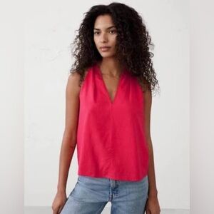Banana Republic Factory Coral Gem Linen Tank Top